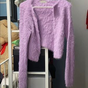 Urban Outfitters Trendy Faux Fur Cardigan